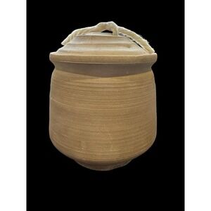 Vintage RARE Pottery Crock Signed by SherryMike the Artist. Never used.